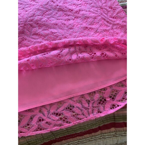 Lilly Pulitzer Sun-kissed Pink Erica Jungle Lace Shift Dress Size Large - Picture 7 of 8
